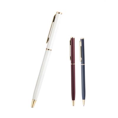 Çevirmeli Metal Tükenmez Kalem Sarı Aksamlı