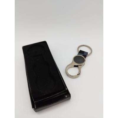 Kutulu Parlak Siyah Yuvarlak Model Klipsli Metal Anahtarlık